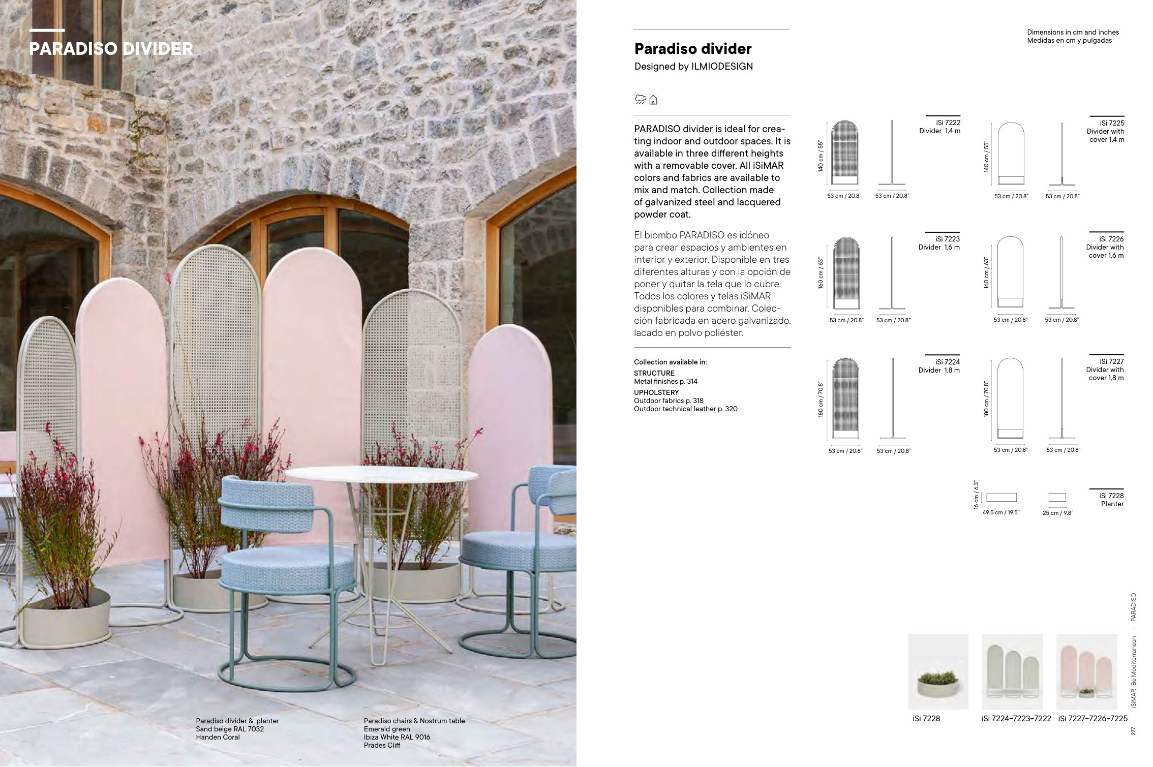 Paradiso Divider 1,6m — as printed in iSiMAR — Catalogue 2026