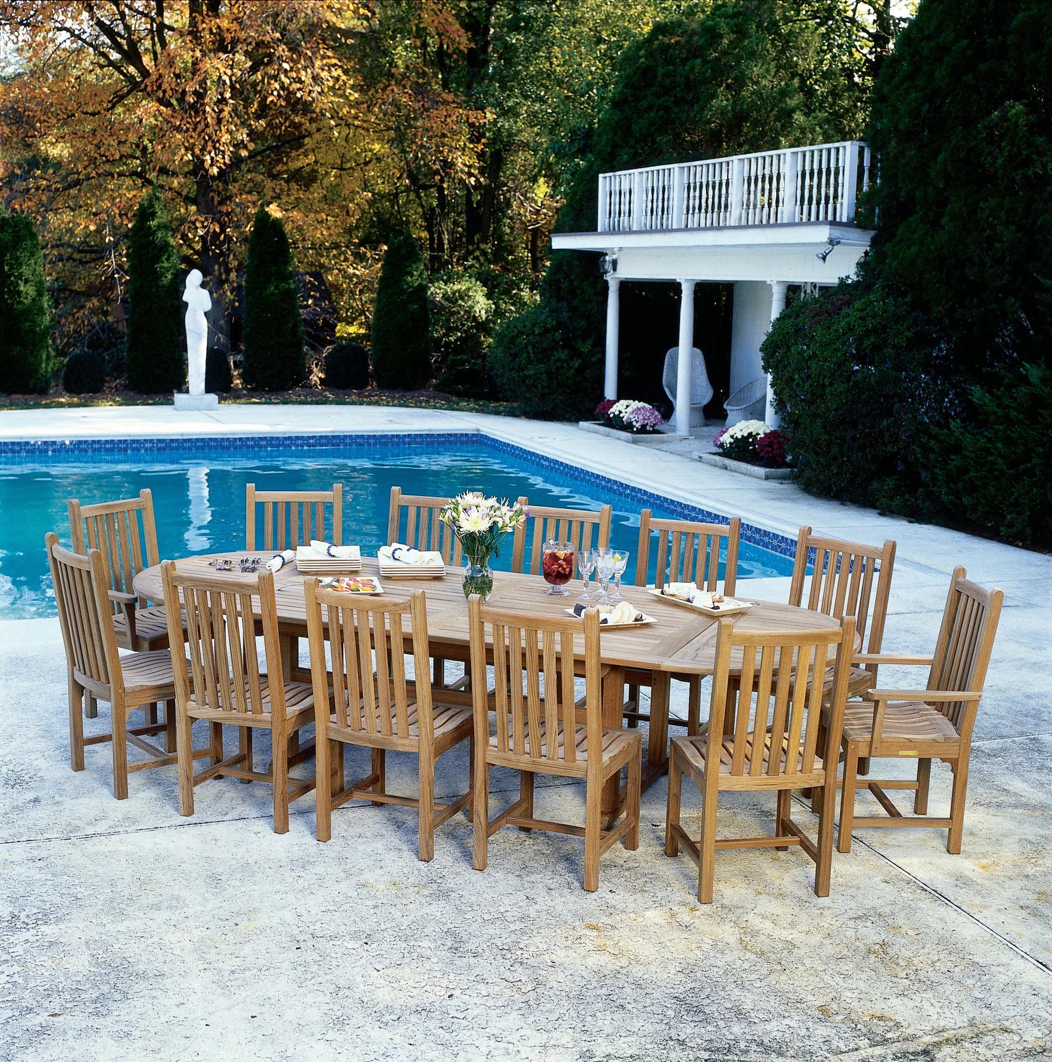 122" Oval Extension Table — Kingsley Bate range-page photograph