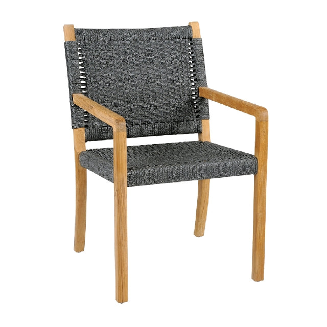Kingsley Bate Dining Arm Chair - Charcoal Rope