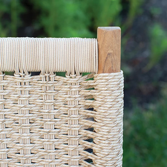 Dining Arm Chair - Charcoal Rope — Kingsley Bate range-page photograph