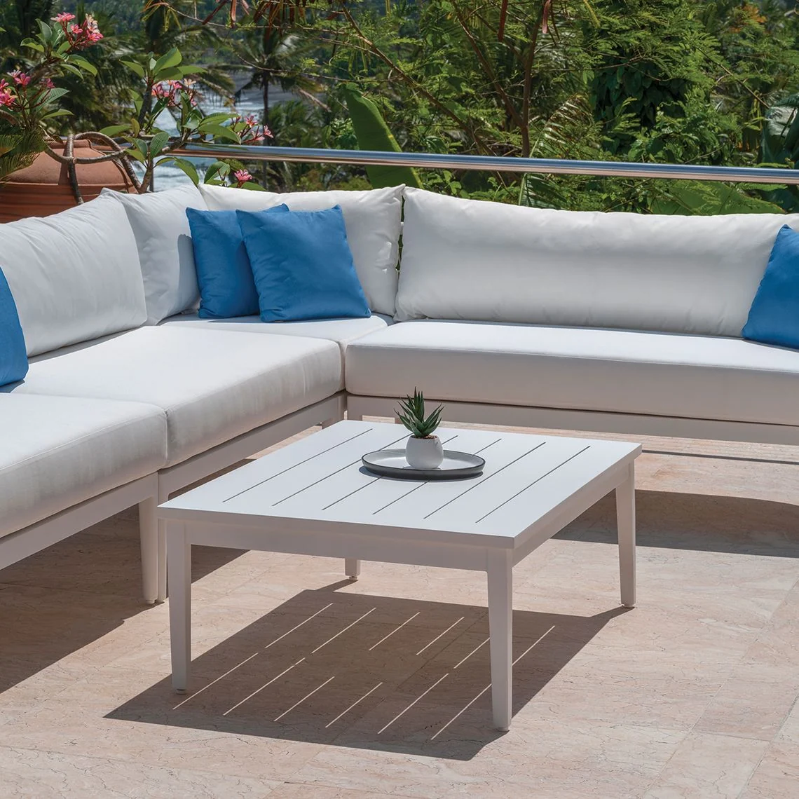 (Aluminium) Coffee Table 119cm — Kingsley Bate range-page photograph