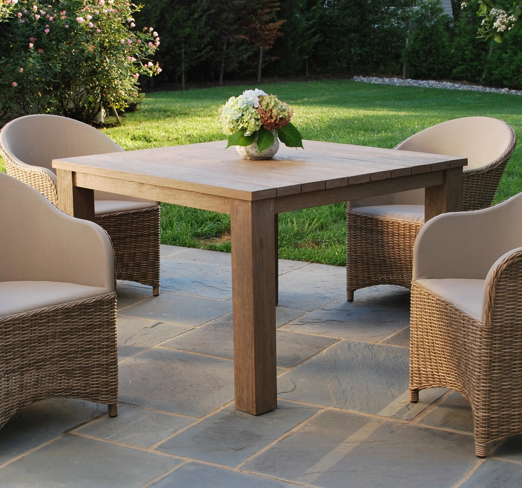44" Square Dining Table — Kingsley Bate range-page photograph