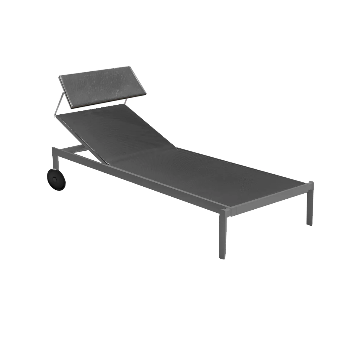 MYYOUR Push Sunbed with awning and wheels