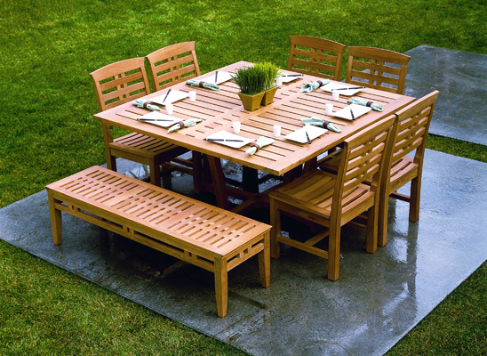 Mandalay 60" Square Dining Table — Kingsley Bate archive photograph