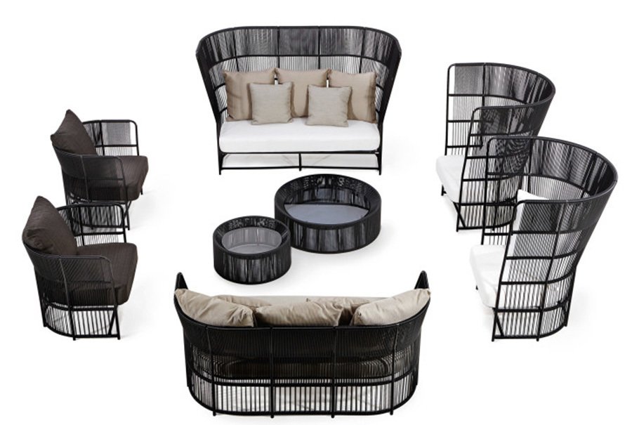 Tibidabo High back Lounge Armchair - CUSHIONS INCLUDED: 60x60 1 pz — Varaschin archive photograph