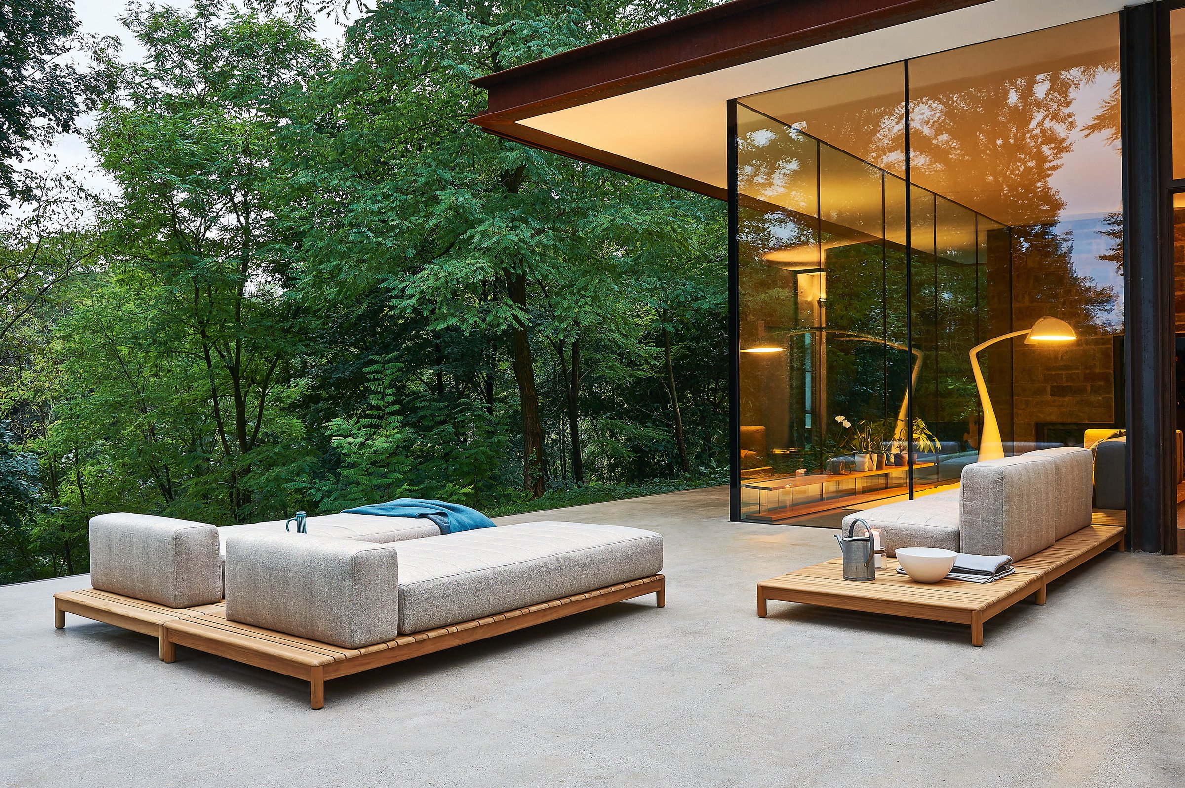 BAR CODE Daybeds & Sunbeds, photographed in situ.
