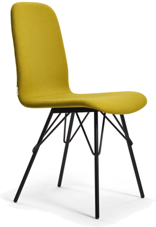 Varaschin Senia Chair - Padded curved wood both sides (metal base)