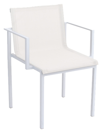 CALMA Una alu/sling stackable armchair