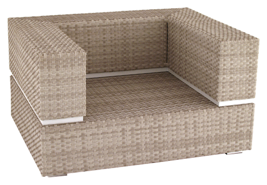 CALMA Cubic wicker corner module