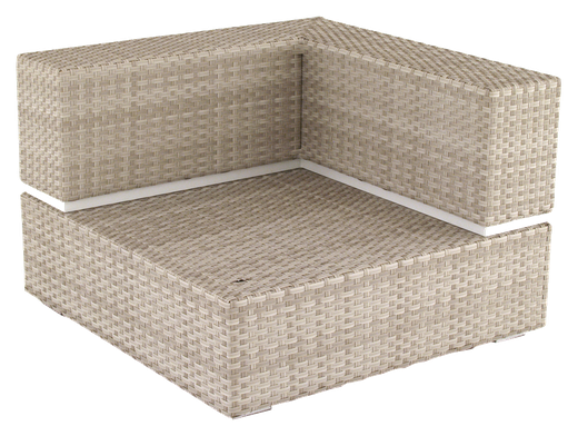 CALMA Cubic wicker corner module