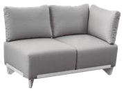 CALMA Soft chaiselongue left arm with cushions