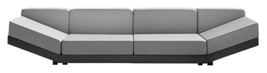CALMA Alat alu 4 seater sofa with cushions