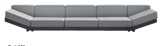 CALMA Alat alu 5 seater sofa with cushions