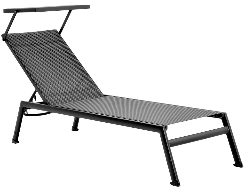 Varaschin Victor Sunlounger with sunscreen; optional castors cod. 2822R