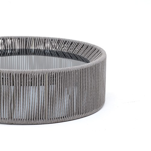 Varaschin Tibidabo Coffee table - Europe Grey glass top 8 mm thick (65 30)