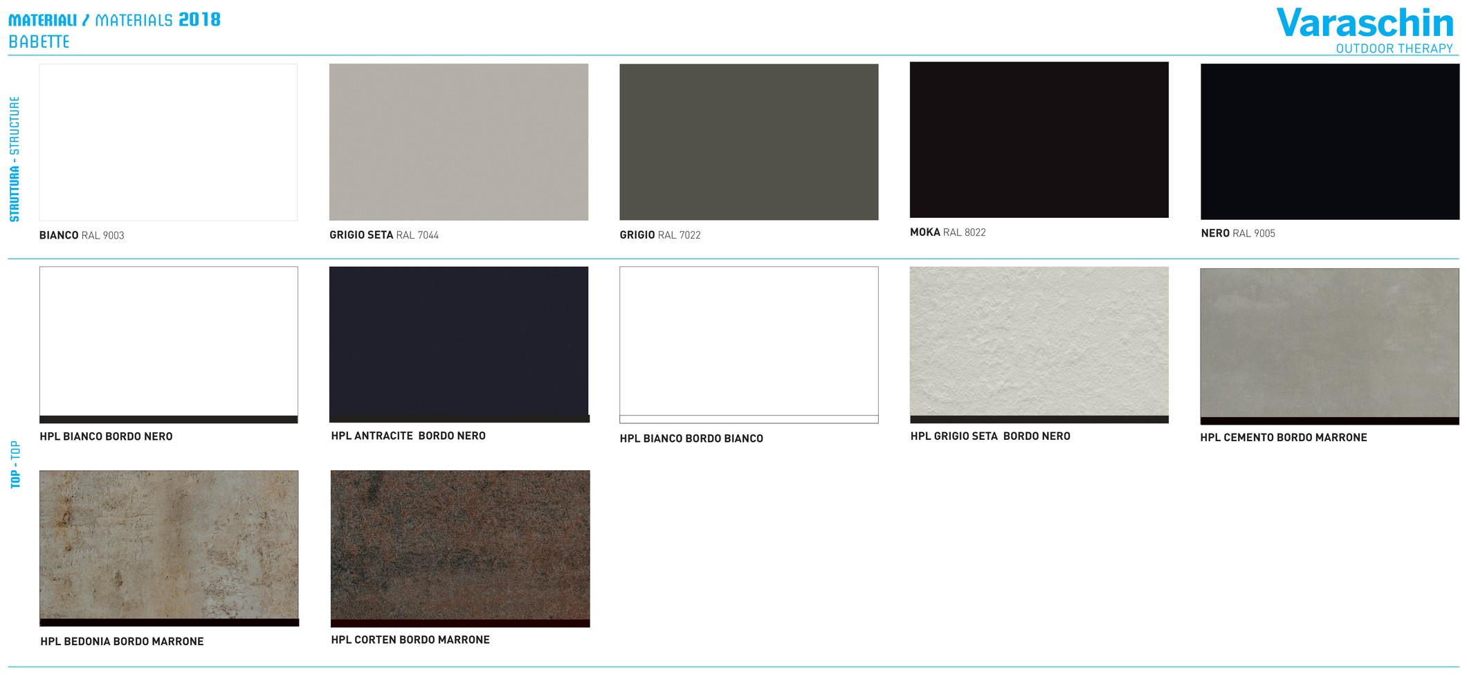 MATERIALI / MATERIALS 2018 — BABETTE