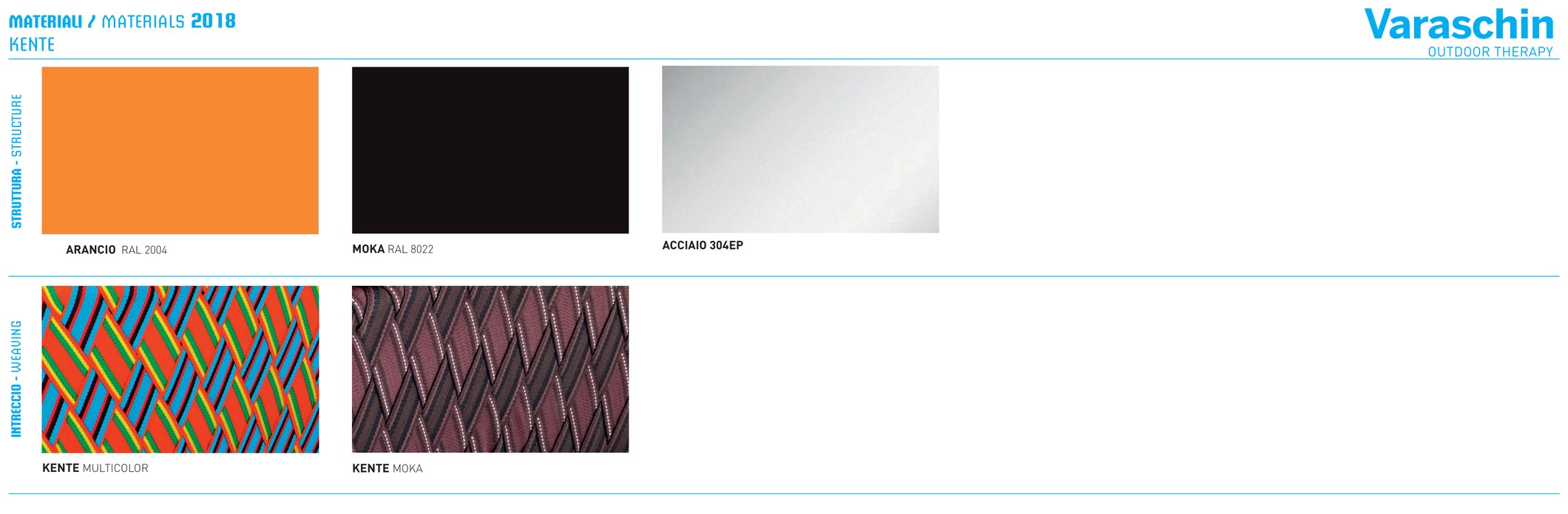 MATERIALI / MATERIALS 2018 — KENTE