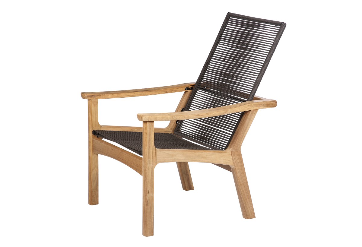 barlow-tyrie Monterey Armchair Deep Seating – Teak & Cord